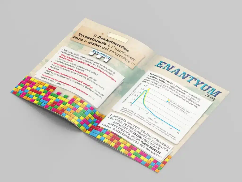 Layout editoriale per foglietto illustrativo farmaceutico e comunicazione scientifica - gdebanos